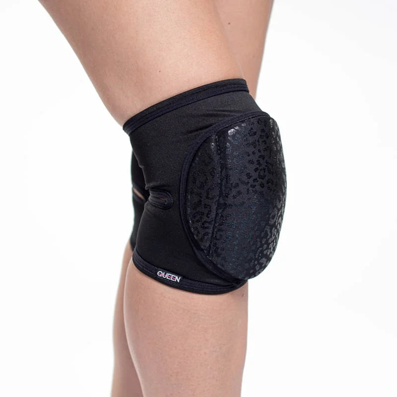 Queen Kneepads Black Cheetah Print