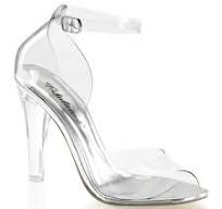 Pleaser Fabulicious CLE430/C Clear Heels with Clear strap size 7