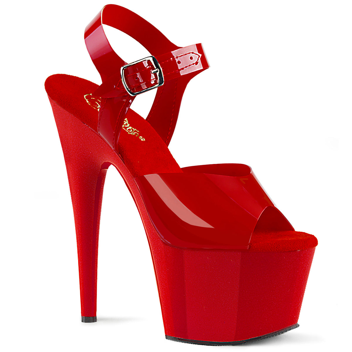 PLEASER ADO708N/RTPU/M Red 7 Inch Heels Jelly SIZE 6 ONLY