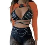 Ashanti Long Sleeve Mesh Crop