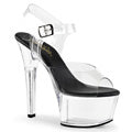 PLEASER ASP608/C-B/C Ankle Strap 6 Inch Heels SIZE 5 ONLY