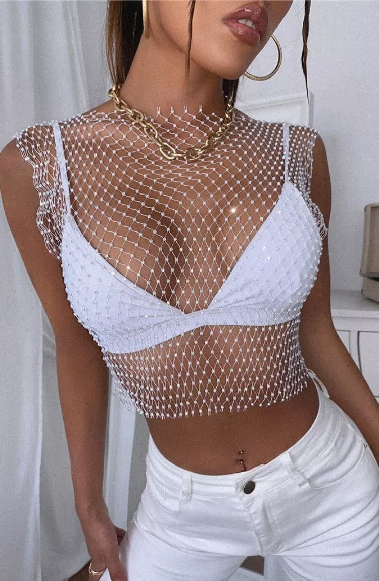 Fiesta Beaded Glam Top