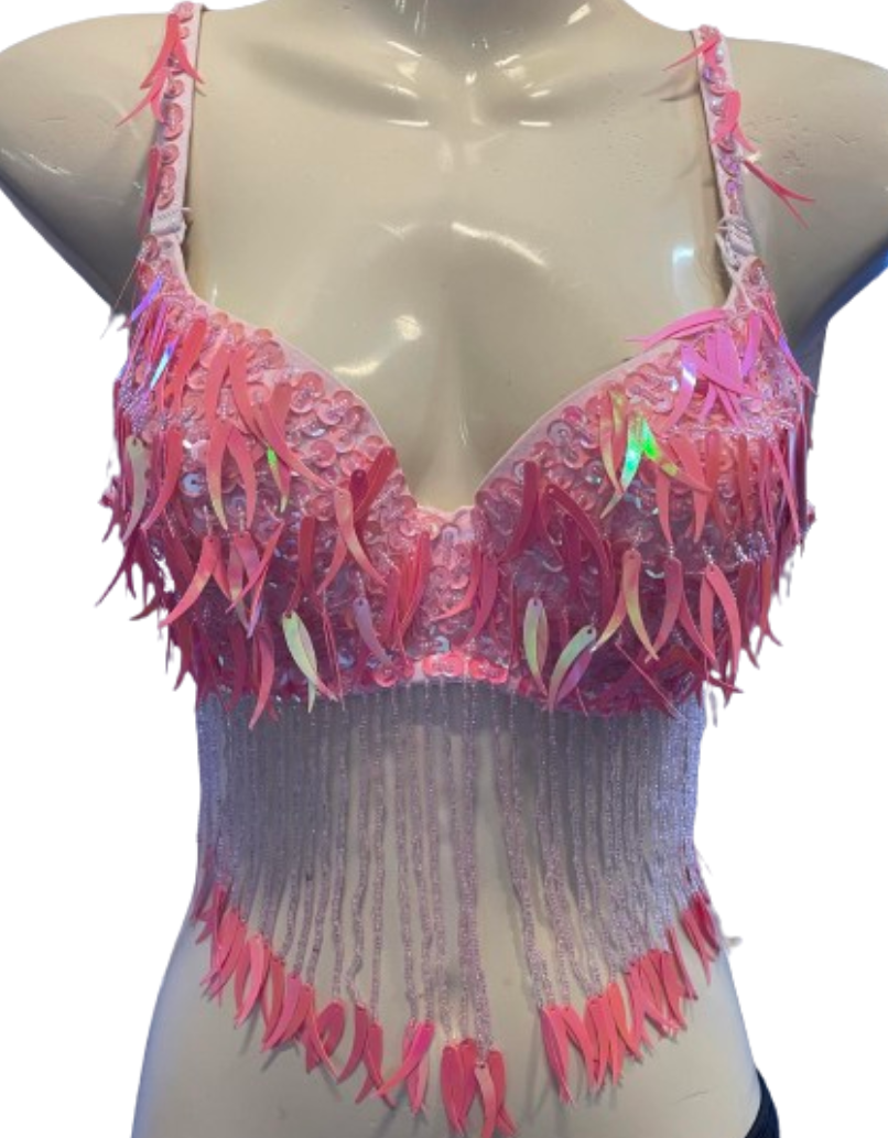 Flamingo Waterfall Bra