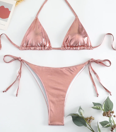 Rosie Metallic Bikini Set