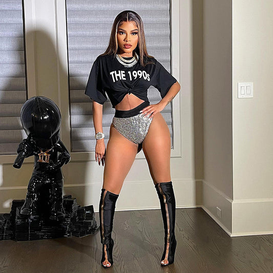 Glitter Highwasit Bottoms