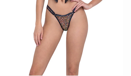 Midnight Mirage Sequin Thong Back Bottoms 6224