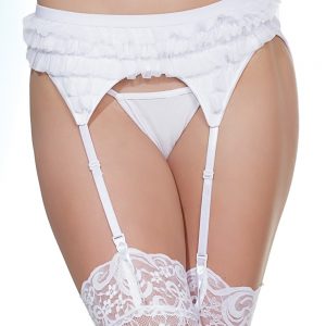 La Petite Lace Ruffled Garter Belt 1014