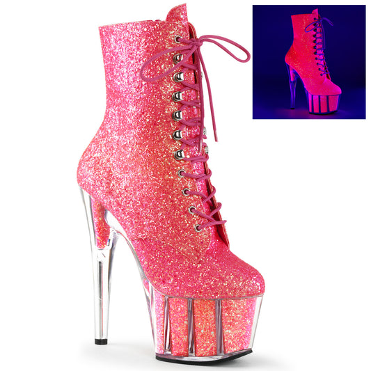 PLEASER ADO1020G/NPNK/M 7 Inch Gliiter Boot