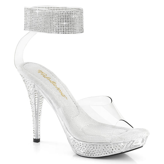 FABULICIOUS ELEG442/C/M Elegant Platform Sandal w/Rhinestone Ankle Cuff 4.5 Inch Heels