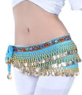 Shimmy Jewel Velvet Coin Skirt