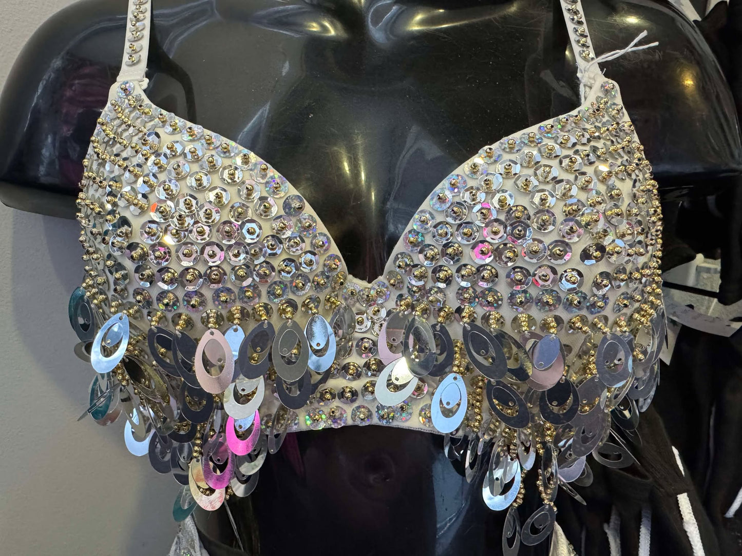 Teardrop Cascade Sequin Bra