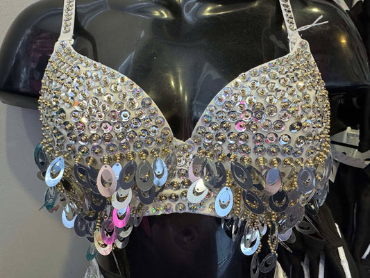 Teardrop Cascade Sequin Bra