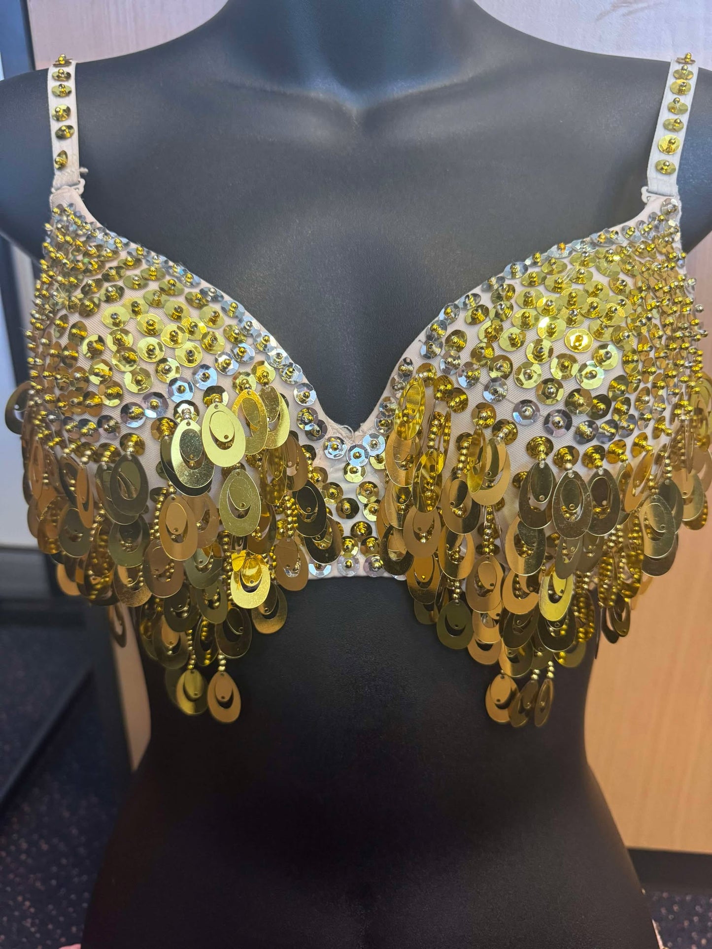 Teardrop Cascade Sequin Bra