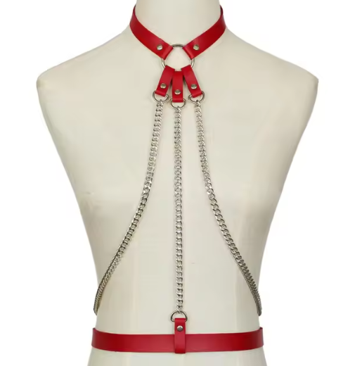 Tri Harder Bondage Chain Harness