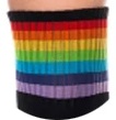 Black with Rainbow stripes