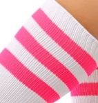 White with Pink stripes